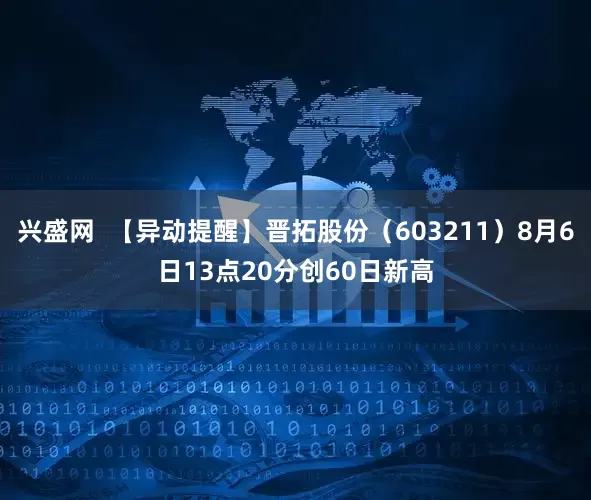 兴盛网  【异动提醒】晋拓股份（603211）8月6日13点20分创60日新高